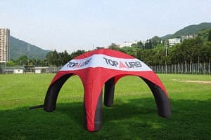 inflatable spider tent-red black